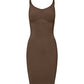 Second Skin Slip Dress - Chocolate