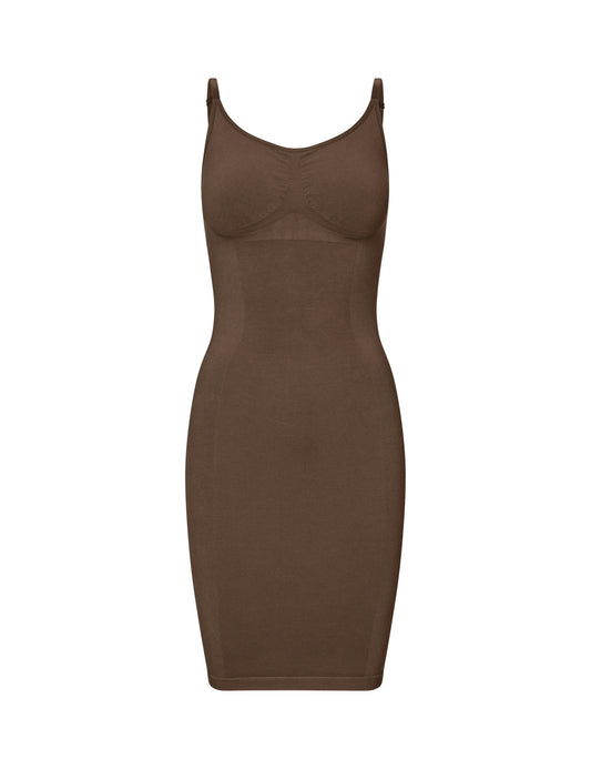 Second Skin Slip Dress - Chocolate (Lev. Februar 2026)