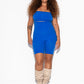 Honest Midwaist Shorts w/Logo Functional Comfort- Strong Blue