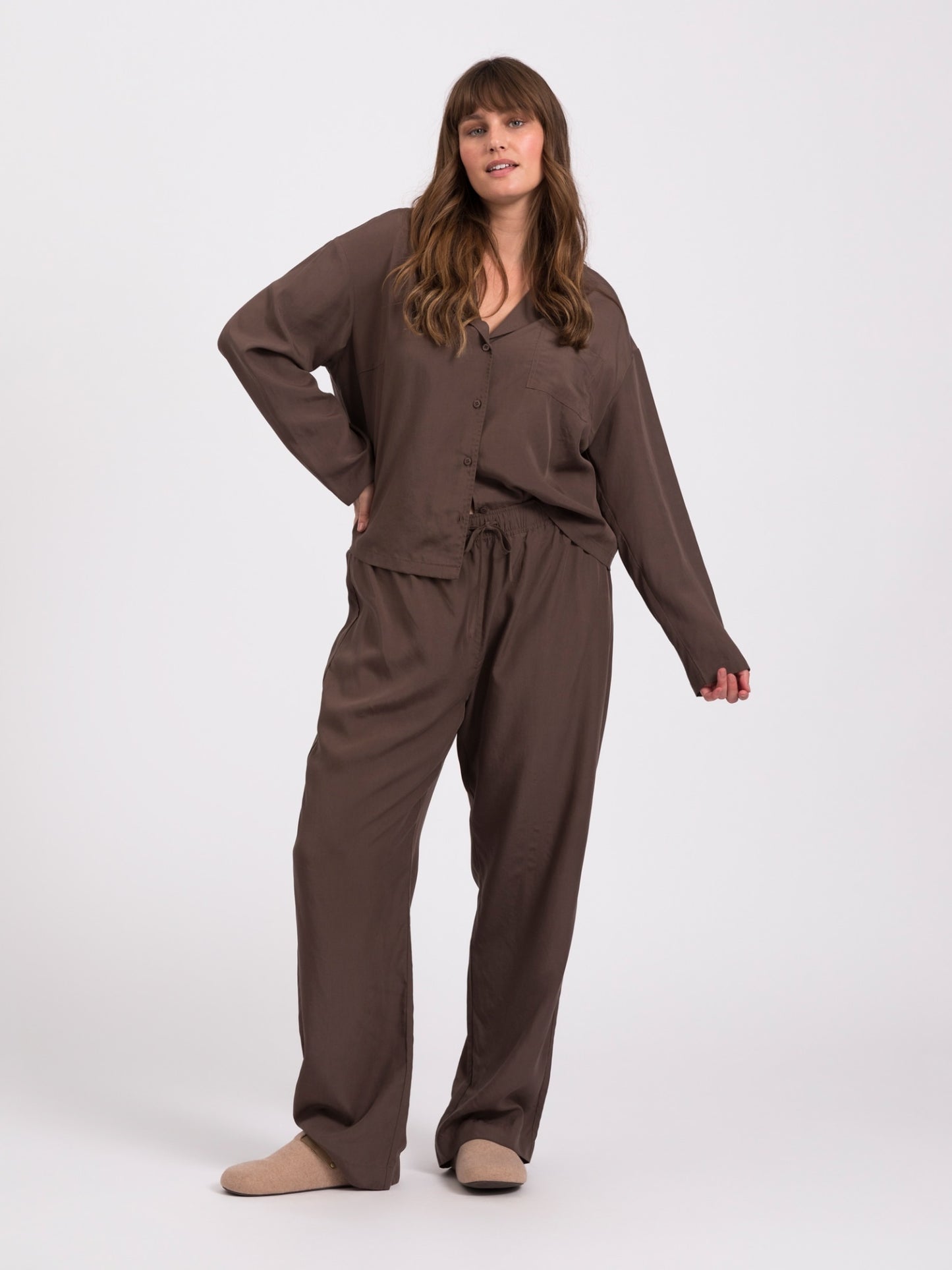 Snuggle pajama shirt - Chocolate