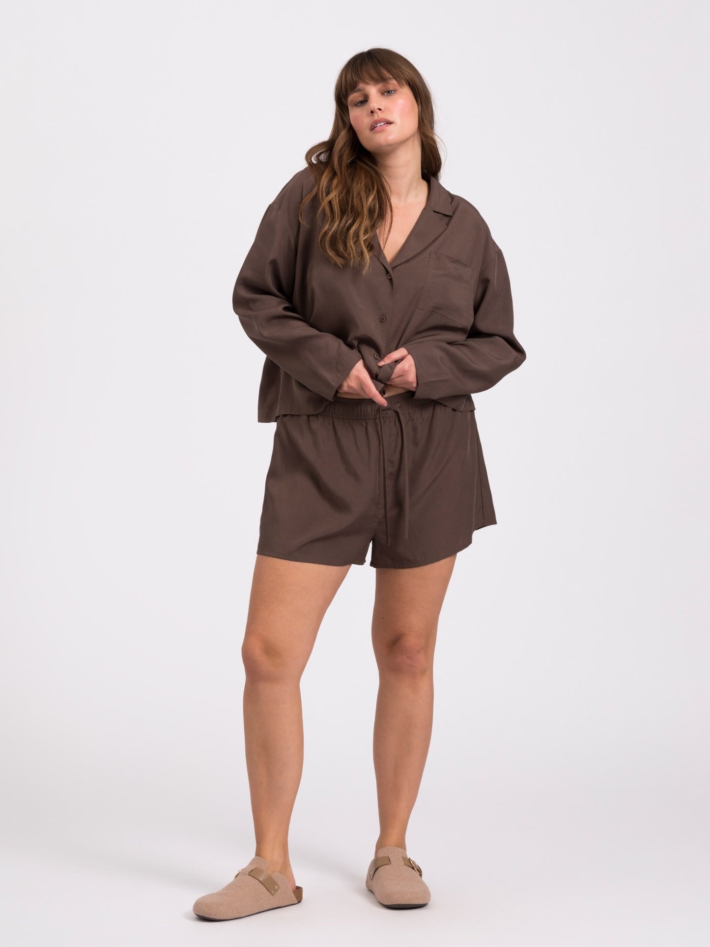 Snuggle pajama shirt - Chocolate