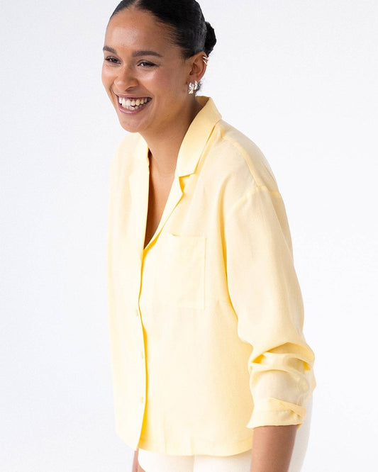 Snuggle pajama shirt - Yellow